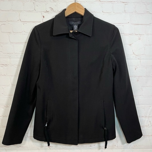 The Limited Jackets & Blazers - Vintage The Limited Stretch Jacket Womens Small Black Lined Full Zip